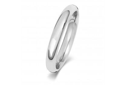 Platinum Court 3mm Medium Weight Band